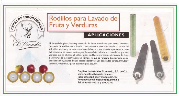 Cepillos para la industria alimenticia